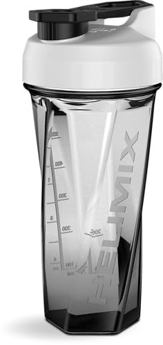 HELIMIX 2.0 Vortex Protein Shaker, 800 ml (28 oz) - Gourde Portable et Étanche pour Boissons Protéinées & Smoothies, Sans Bille, Compatible Lave-Vaisselle