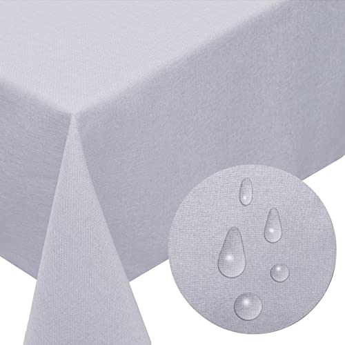 Tischdecke (eckig 130 x 220 cm, hell-grau) Gartentischdecke rechteckig, Tischdecke Outdoor rechteckig, Tischdecke grau, Tischdecke Hellgrau, Tischdecke Outdoor Grau