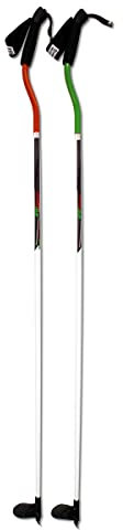 N&W CURVE SKI APL Stöcke Ergocurve 250 mit fester Stange aus Carbon für Alpinski, Vertical Race. (130 cm)