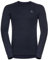 Odlo Herren Thermounterwäsche Active Warm Thermoshirt Skiunterwäsche Mit Rundhals Funktionsunterwäsche Langarm Shirt, Dark Sapphire, M EU