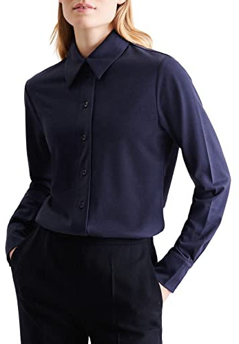 Seidensticker Damen Bluse - City Bluse - Hemdbluse - Regular Fit - Langarm - Uni - Stretch