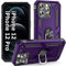 ADDIT Phone Case for iPhone 12 Case iPhone 12 Pro Phone Case Woman, with Stand Ring, Support Magnet Car Mount, Military Grade, Heavy Duty, for iPhone 12/12 Pro Case Purple