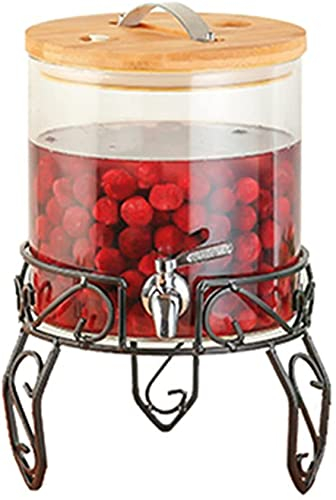 Getränkespender Bierzapfanlage Saftspender Glas Getränkespender Mit Ständer Home Outdoor Picknick BBQ Partys for Wasser Sangria