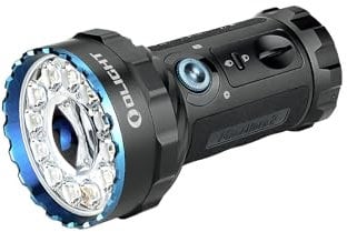 OLIGHT Marauder 2 Rechargeable Torch 14,000 Lumens Powerful Ultra Bright Flashlight with 3 Build-in Battery, Spotlight and Floodlight LED Search Light for Home and Outdoor(Without Power Adapter)