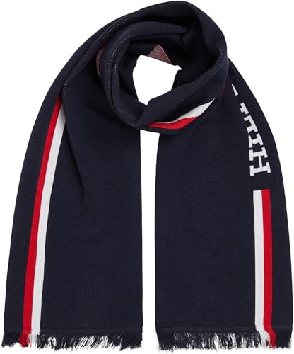 Tommy Hilfiger TH MONOTYPE Scarf AM0AM12058 Écharpes, Bleu (Space Blue), OS Homme