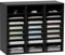VEVOR Briefablage Schreibtisch Organizer 997 x 305 x 680 mm, 2,3–5,6 cm Einstellbar A4 Stapelbar Quer, Papierablage, Aufbewahrung Schreibtisch Ablagesystem Organisation, Ablage (Schwarz, 3 x 8 Fächer)