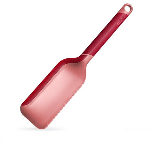 coox Pelle à tarte avec partie fonctionnelle en silicone (rouge), CXSH30