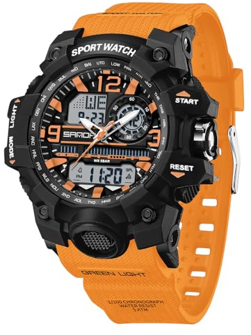 Digitaluhr Damen Sportuhren für Damen Armbanduhr Damenuhr Digital Uhr wasserdichte Outdoor Digitaluhr für Mädchen LED-Leuchtdisplay mit Analogen Zeigern und Digitalen Zahlen