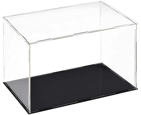 Toolzia Vitrine en acrylique transparent pour comptoir - Protection contre la poussière - Pour figurines, jouets, objets de collection (30 x 20 x 15 cm)