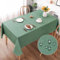 AooHome Tischdecke Abwaschbar, Grün Tischdecken 140x220cm Leinen-Optik Tischtuch aus Polyester Wasserabweisend mit Lotuseffekt, Dauerhaft Kratzfest für Wohnzimmer, Esszimmer, Balkon, Garten