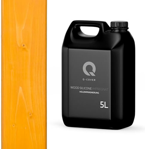 Q-COVER holzimprägnierung Gold Kiefer 5 L 2 in 1 holzschutz farbimprägnierung imprägniermittel holzschutzmittel imprägnierung abperleffekt alle holzarten holzgrundierung