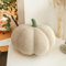 LOMTRATS Dekoratives Kürbiskissen für Halloween oder Thanksgiving, Kürbisform, 3D-Kürbis-Kissen für Zuhause, Herbst-Dekoration (weiß, 23 cm)