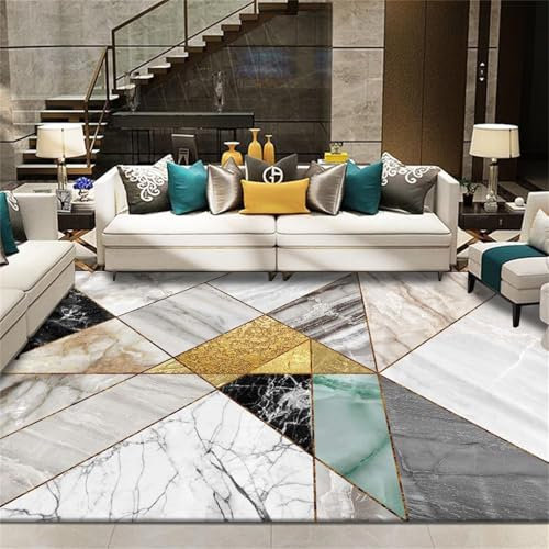 AU-OZNER Teppich Wohnzimmer rund Off-White Carpet, Balcony Baby Crawling Easy Care Crawling mat carpetteppich waschbar in Waschmaschine,Off-White,60x110cm