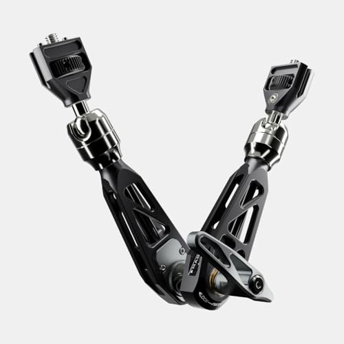 MOFAGE TALOS Damping Magic Arm –Exoskelett-Design, 5kg Tragkraft, Schnellverschluss, einstellbare Reibung, CNC-Präzision, für Monitor, LED Licht, Action Kamera(Black