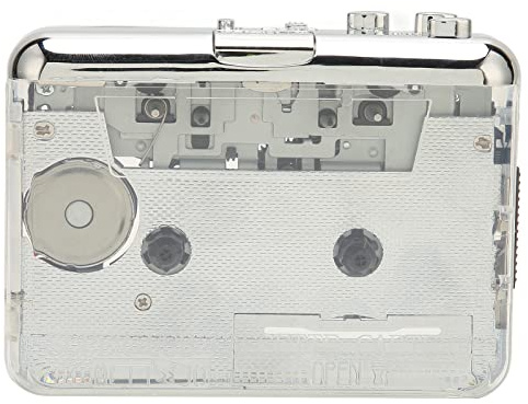 SUNGOOYUE Tragbarer Kassettenspieler mit USB-MP3-Konverter, Transparentem ABS, Auto-Reverse, Typ-C-Schnittstelle, Kompatibel mit und OS X
