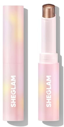SHEGLAM Kristall Gel Glanz Stick Lidschatten Stick Eyeliner Aufheller Bleistift Wachsmalstift mit Pinsel, leicht zu verblenden langanhaltender schimmernder Lidschatten-Stick-04 Satin Suede
