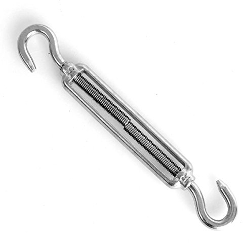 KARRY 2 Stück Spannschloss DIN1480 Edelstahl 304 Seilspanner Spannschraube Sonnen Segel Spanner Haken/Haken M5