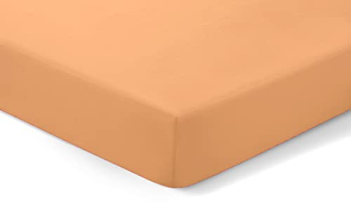 Amigozone Extra Deep 16(40cm) Non Iron Percale Pollycotton Fitted Sheets (Pair of Pillow Cases Only, Peach)