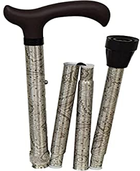 Bastón muletilla aluminio extensible y plegable beige