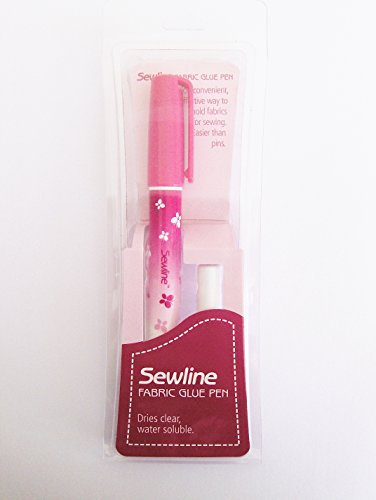 Sewline Fabric Glue Pen and Refill, EPP, no pins, Dries Clear, Sewing & Paper Piecing