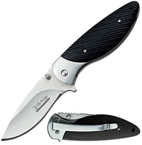 Elk Ridge Evolution Black Owl ERE-FDR006-BK Taschenmesser - Schwarz - Klingenlänge: 7,6 cm