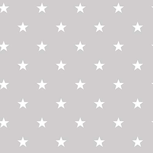 G23351 - Deauville 2 Small Stars White Grey Galerie Wallpaper