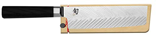 Shun Besteck Dual Core Nakiri Messer mit Saya 16,5 cm, ideales Schneidemesser für Gemüse und Allzweck-Kochmesser, professionelles Nakiri-Messer, handgefertigtes japanisches Küchenmesser