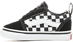 Vans Ward Slip-on Canvas, Unisex Baby Sneaker, Schwarz ((Checkers) Black/True White Pvc), 24.5 EU