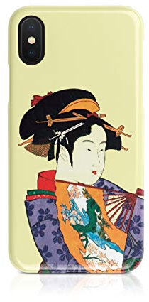 Tirita Hard Phone Case Cover Compatible with iPhone X & Xs Japanese Art Hokusai A Beautiful Woman
