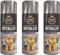 HitlineUK 3 x 400ml Silver Metallic Aerosol Spray Paint Wood Metal Car Plastic 1752PR Paint Spray