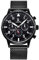 Alienwork Automatikuhr Armbanduhr Herren Schwarz Metall Mesh Armband Edelstahl Kalender