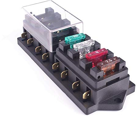 edi-tronic 12V/24V KFZ LKW Auto Boot Sicherungshalter Sicherungsdose Sicherungskasten 8-Fach