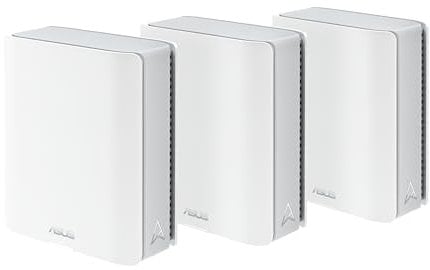 ASUS ZenWiFi BT10 Tri-Band WiFi 7 Smart AiMesh Extendable Router 3er Set (6 GHz WLAN, 18 Gbps, bis zu 780m² Abdeckung, 2X 10G-Port, Kindersicherung, VPN) weiß