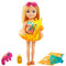 Barbie Famille l'anniversaire Perdu de Chelsea Mini-poupée Blonde et Son Animal, bouée et Accessoires de Plage, Jouet pour Enfant, GRT81