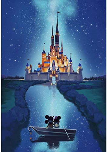 DIY 5D Diamond Painting Set, Full Drill Diamant Malerei Bilde Crystal Strass Kreuzstich Stickerei Stickpackung Arts Craft für Home Wand Dekoration(castle,30*40cm)