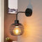 ZMH Wandleuchte Innen Wandlampe Schwarz - Flurlampe E27 Wohnzimmer Vintage Wandbeleuchtung Schlafzimmer Bett Bettlampe Flur Wand Retro Industrial für Treppenhaus Büro Flur Hotel (ohne Leuchtmittel)