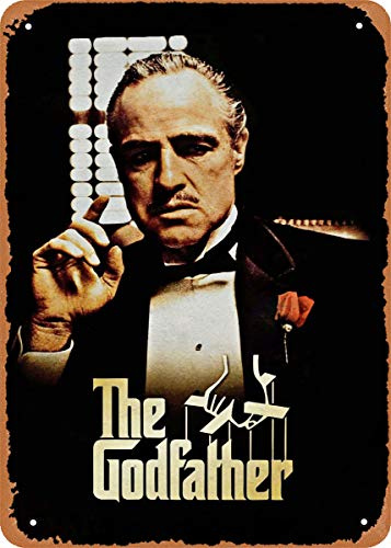 Unidwod The Godfather On Top 20 x 30 cm – Targa in metallo vintage per casa, bar, pub, garage, regali