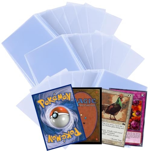 Karten Hüllen Card Sleeves Kompatibel mit Pokemon Magic Dragon Ball Kpop-Fotokarten-Sammelkarten Photocard ✯GARANTIE✯ Kartenschutz Blisterpackung mit 100 Transparenten Kartenhüllen Schutzgröße 89*64mm