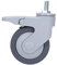 Agatige 4-Zoll-Lenkrolle, Heavy Duty Plate Universal Wheel Silent mit Bremse Feststellbare drehbare Rollteile M12 Gewindeschaft