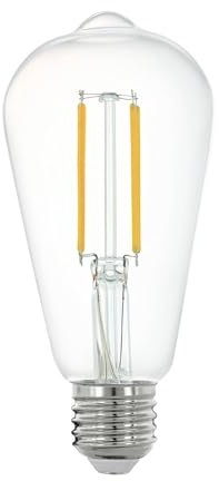 EGLO Connect.z Smart-Home LED Leuchtmittel E27, ST64, ZigBee, App und Sprachsteuerung Alexa, dimmbar, neutralweiß, 806 Lumen, 6 Watt, Vintage-Glühbirne klar