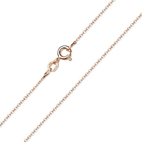 Materia Ankerkette rose gold Damen - 925 Sterling Silber Halskette 40cm vergoldet K59-40