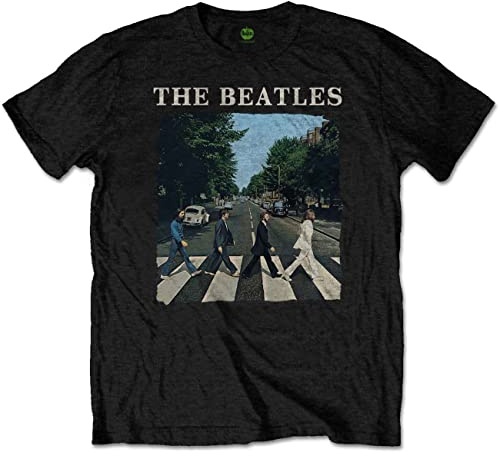 The Beatles Men's Abbey Road and Logo T - Shirt (Pack of 1)