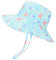 LACOFIA Sombrero de Sol Bebé Gorro Verano para Niñas Sombrero Playa de ala Ancha UPF 50+ Proteccion Solar con Correa Ajustable para Barbilla Azul Claro 2-3 años
