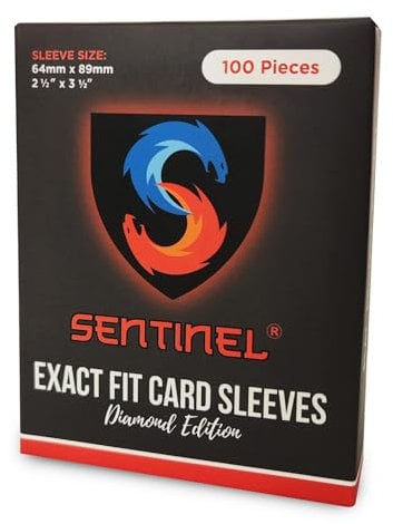 Sentinel® Exact Fit Card Sleeves (100 Pack) - Premium Quality Penny Sleeves for Trading Card Grading Submissions, PSA, BGS, CGC - Card Sleeves Suitable for TCGs