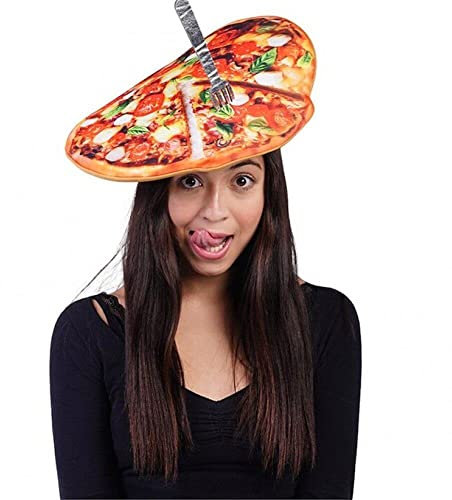 Danlai Sombrero De Pizza Divertido, Sombrero De Fiesta con Sombrero De Pizza Loca