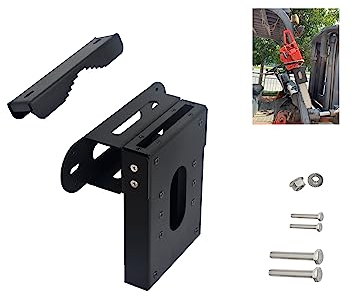 Chainsaw Holder, Universal Chainsaw Carrier Kit for Tractors, ATVs, UTVs, Trucks, Utility Vehicles, Suitable for Most Sizes of Chainsaws, Heavy Duty Iron, Can be Mounted on The ROPS (7.3 Black)