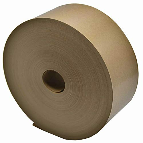 webkaufhaus24 2x Kraftpapier 60mm x 200m braun mit Kern 25mm braun, 60g/m Nassklebeband unverstärkt, DIN 55475 Klasse 1