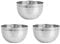 EQUINOX 536183 Lot de 3 Bols en Acier Inoxydable martelé Ø 9 cm H 5 cm. Bol idéal appéritif et moment conviviaux, Argenté