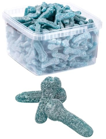 iChuches- Golosinas Super Acidas, LLaves Acidas, Calaveras Acidas, Tornillos Acidos, Chuches Acidas (Llaves Azul Pinta Lengua Ácida, 290 Unidades)