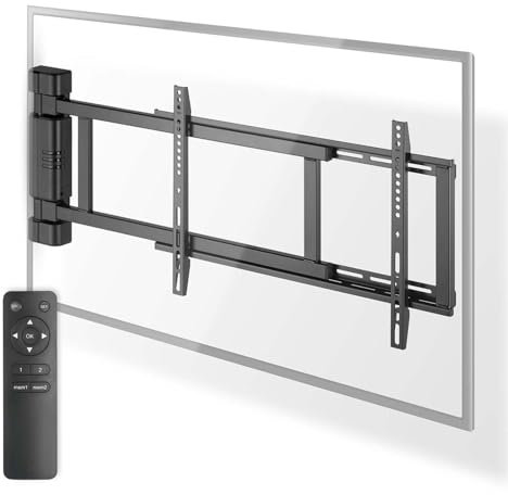 Ex-Pro Motorised Swing TV Wall Mount Bracket for 32-75 Screen Max 50kg with Remote Control
